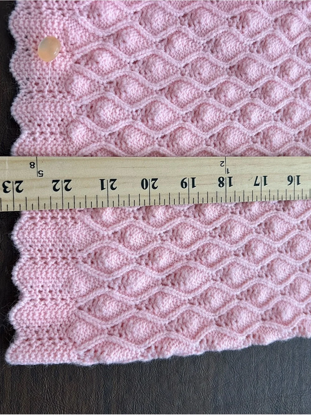 Light Pink Knit Button-Front Cardigan Sweater